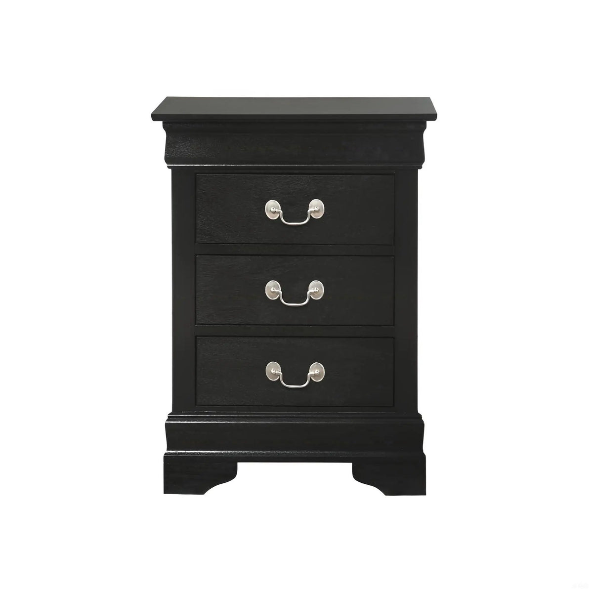 Louis Phillipe Nightstand | Traditional Wood Design | English Dovetailed Drawers | Metal Center Guides