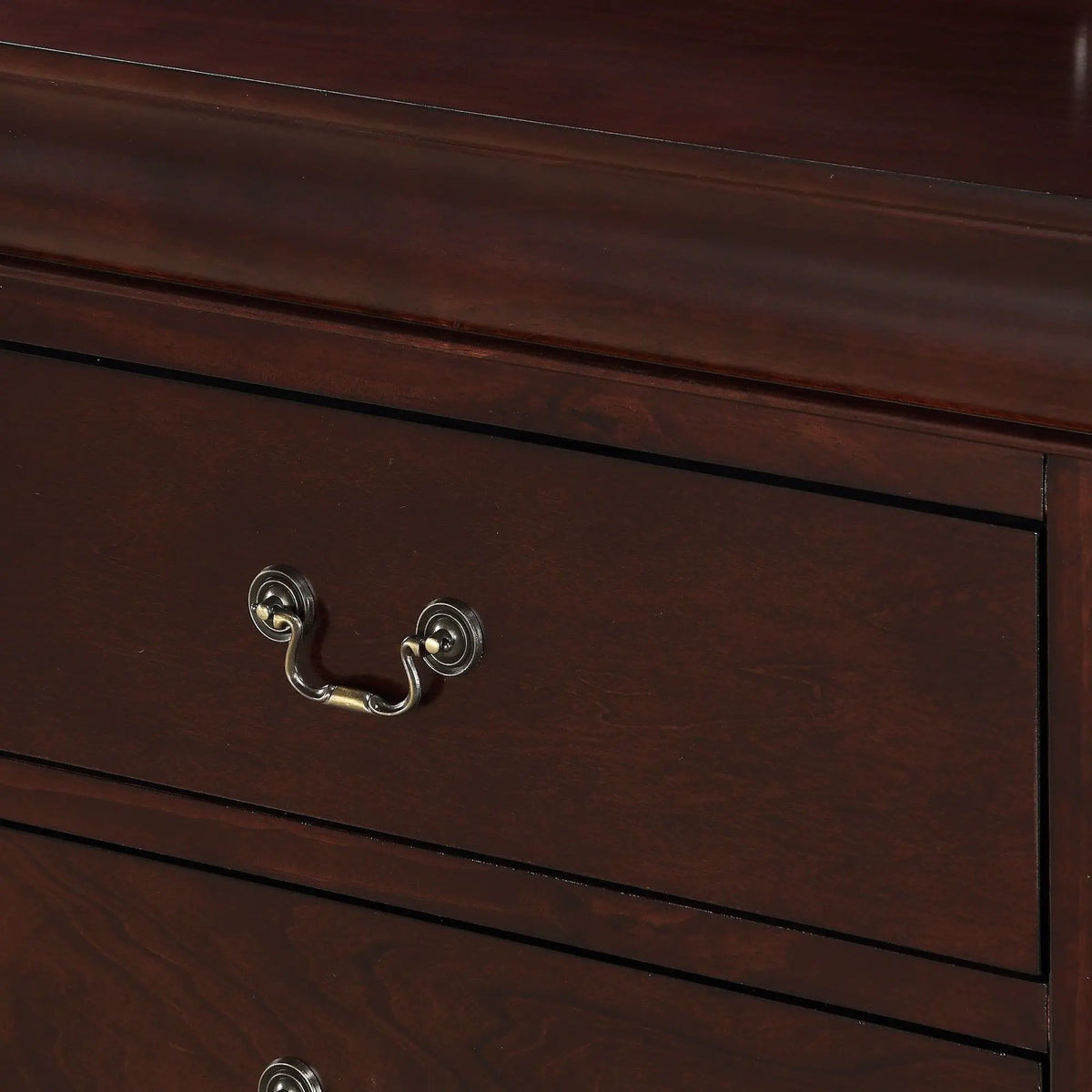 Louis Philip Cherry Chest | Five Deep Drawers | Soft Close