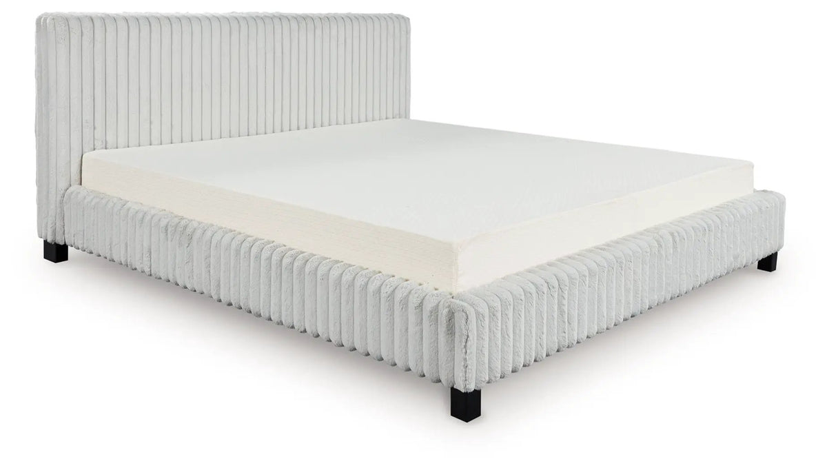 Zuraleus Upholstered Bed | Corded Fabric | Casual Contemporary Style | 91.25 Inch Width
