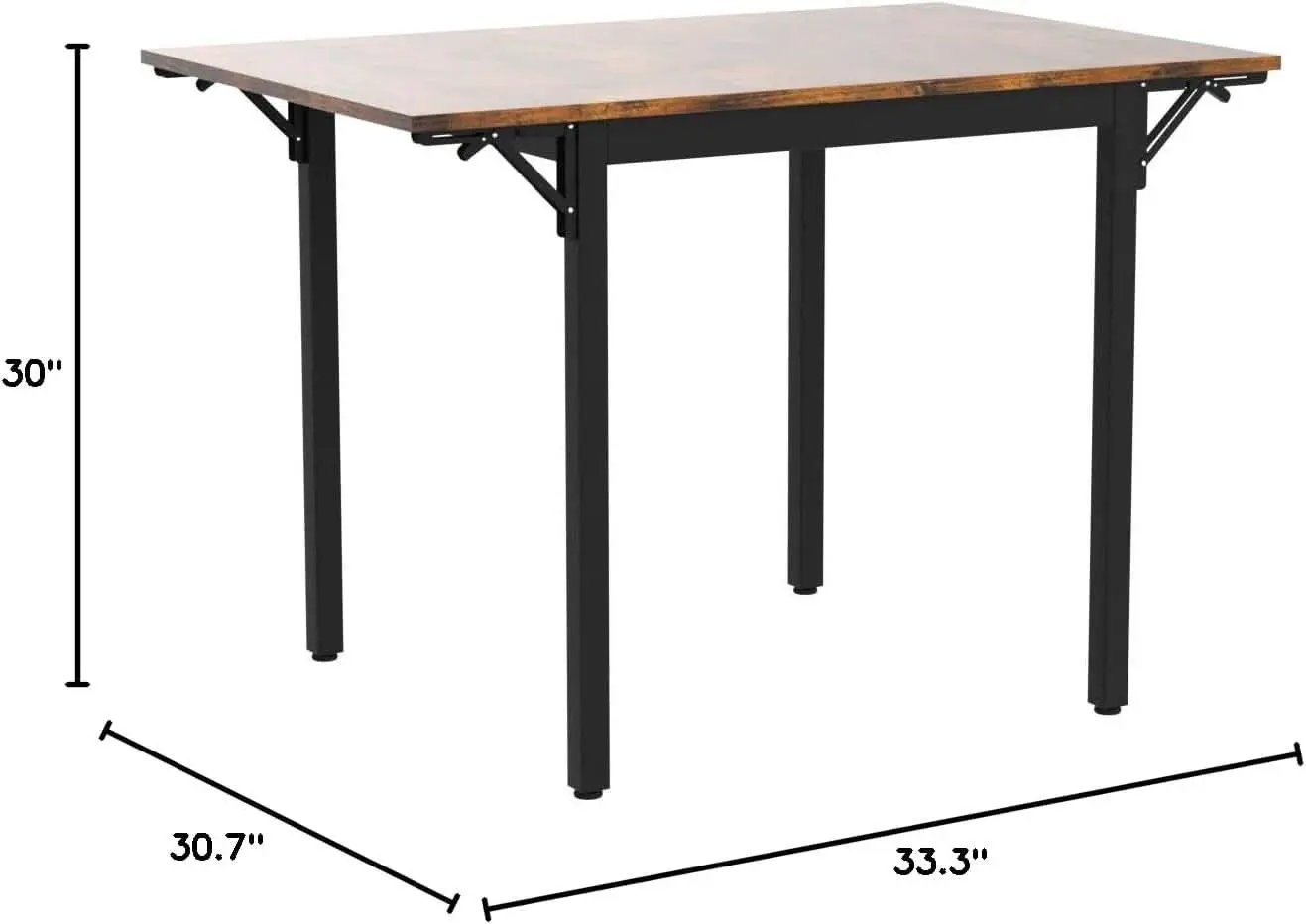 Folding Dining Table Drop Leaf Extendable Brown For Small Spaces Seats 2 To 4 from PriceLows™