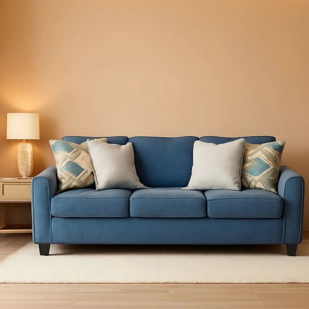 Cashton Casual Sofa Blue for Modern Living Room Furniture from PriceLows™