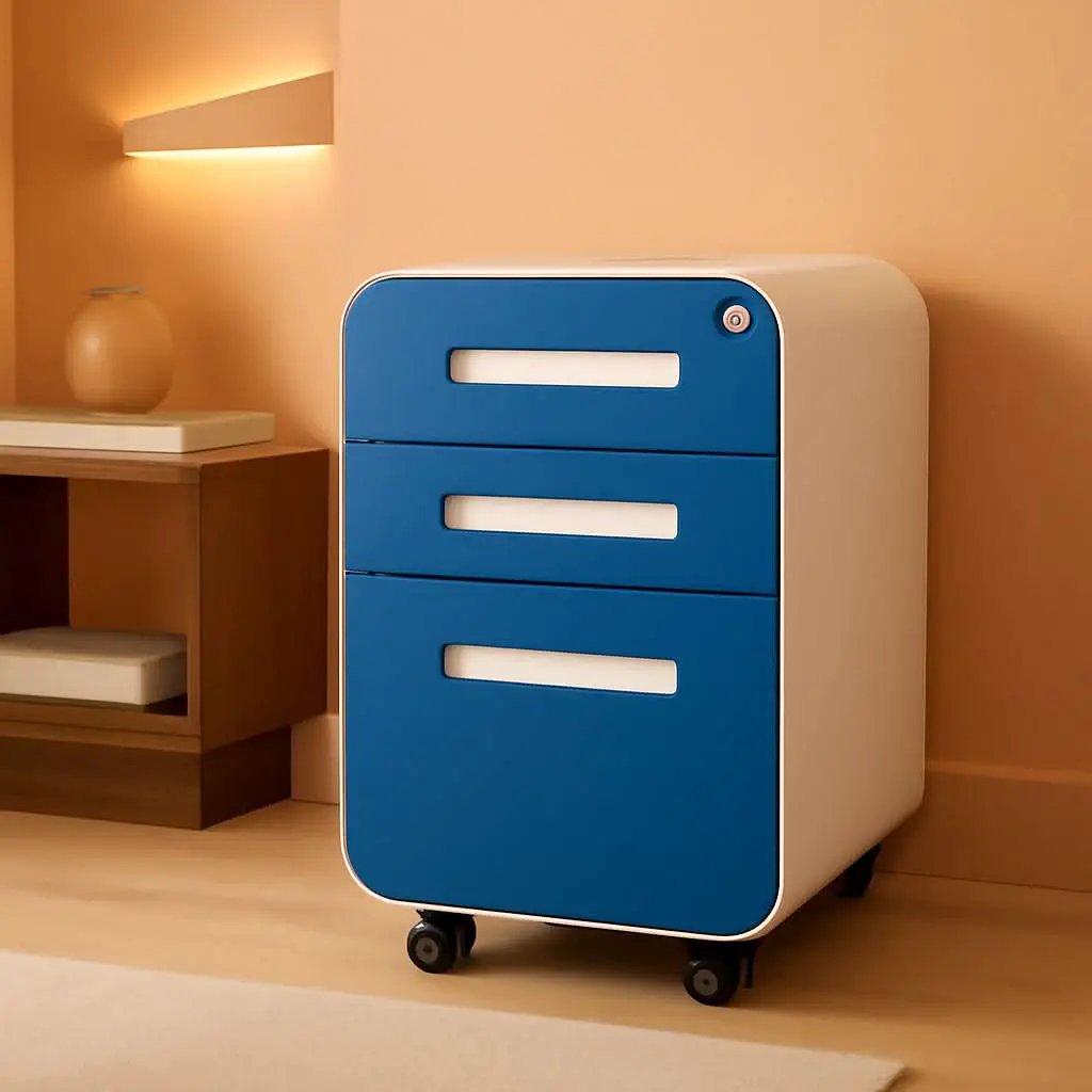 Stockpile 3 Drawer File Cabinet With Lock Under Desk from PriceLows™