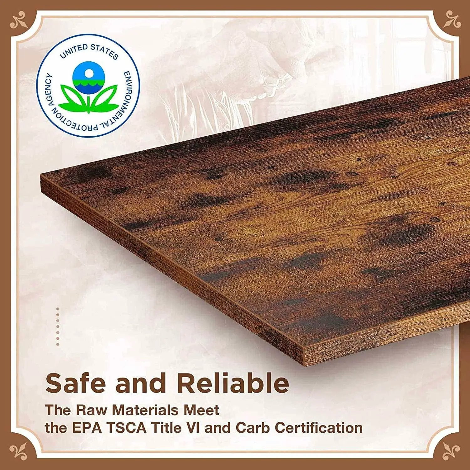 Rustic Console Table 47.25 Inch Long With Mesh Shelves from PriceLows™