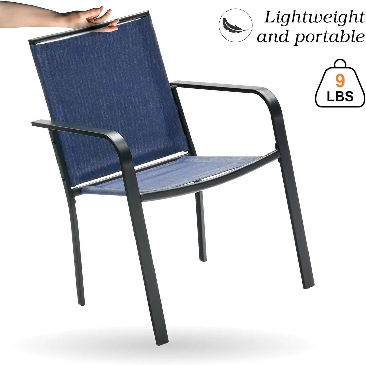 7 Piece Outdoor Dining Set with Stackable Chairs from PriceLows™