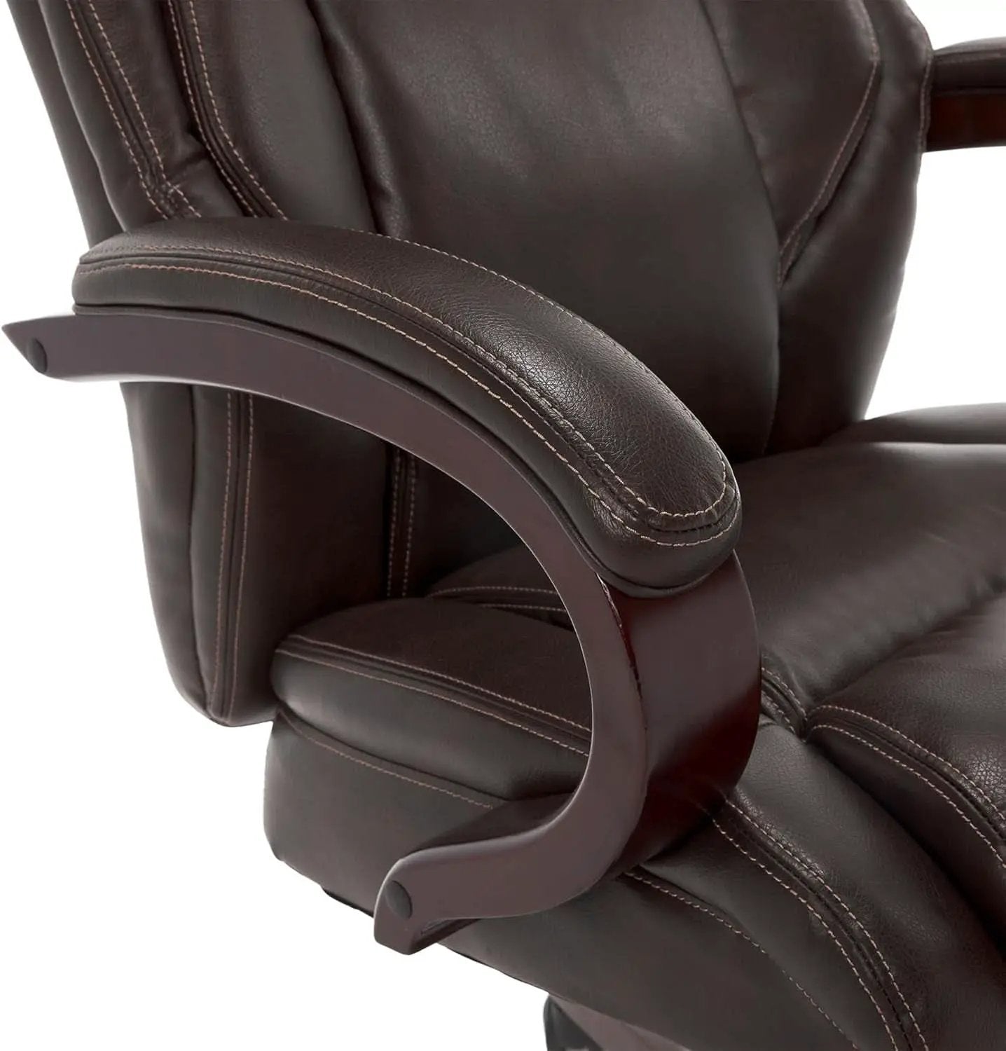 Bellamy Executive Office Chair With Memory Foam Cushions Brown Bonded Leather from PriceLows™
