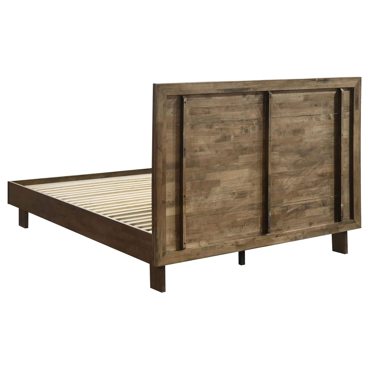Glenwood 48-inch Queen Platform Panel Bed Warm | 62.5 x 83.5 x 48 in | Wood | Brown