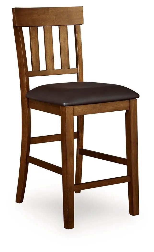 Upholstered Barstools | Faux Leather | 25 Inch Seat Height | Set Of 2