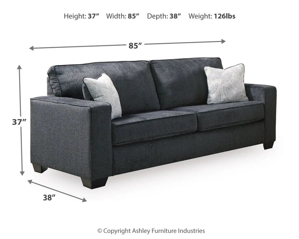 Altari Stationary Sofa | Sleek Track Arms | Plump Cushioning | Contemporary Profile