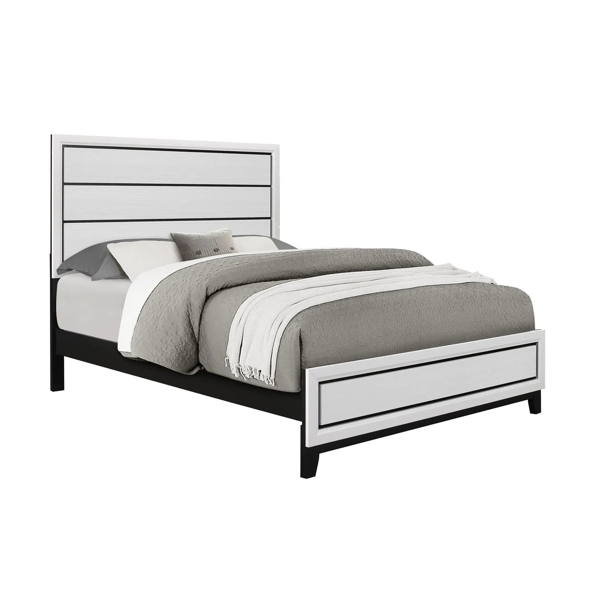 Mirage 5-Piece Bedroom Set | Rubber Wood Construction | Elegant Finish | Slat Design