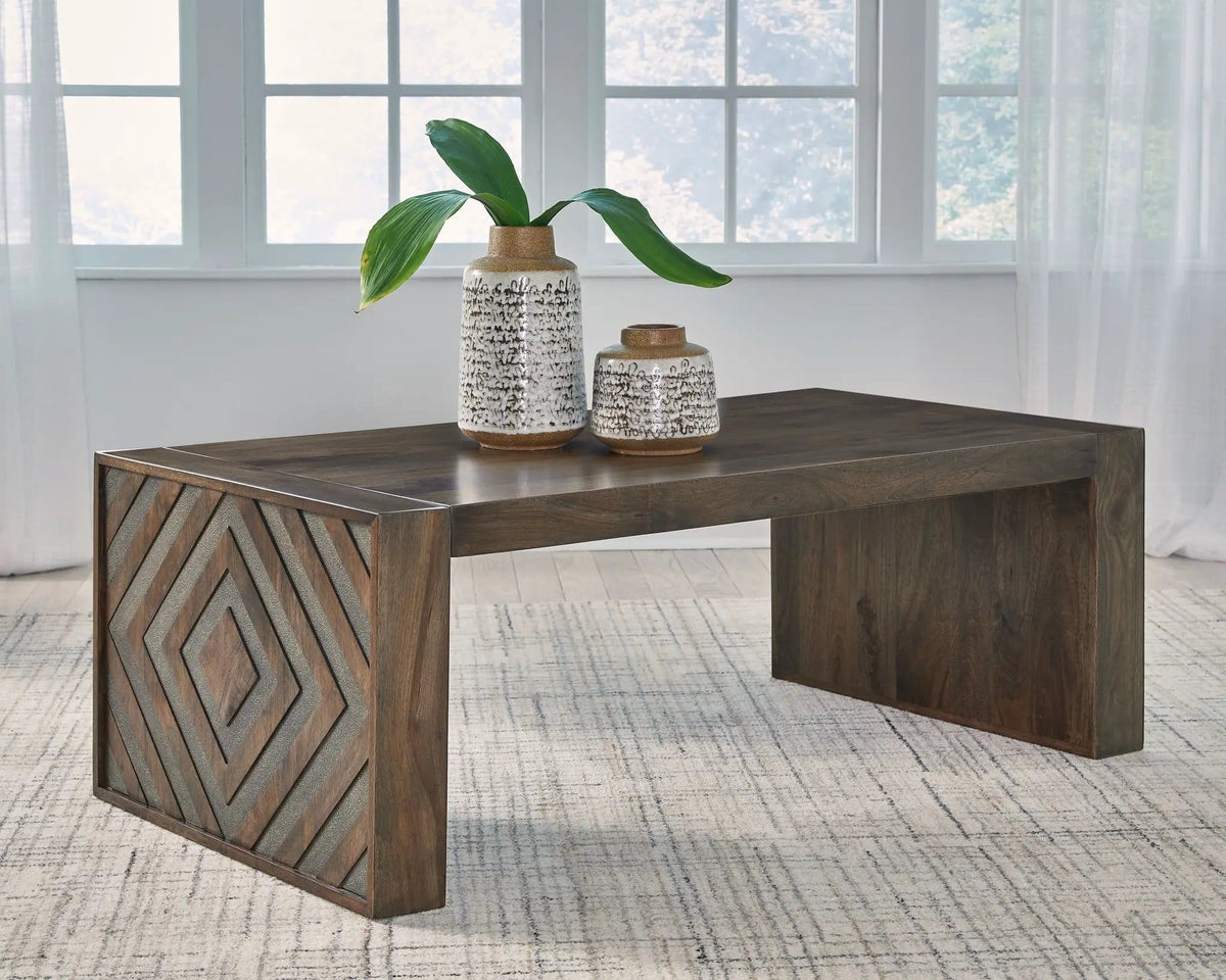 Dreggan Rectangular Cocktail Table | 50 x 27 x 18.25 in | Mango Wood | Brown