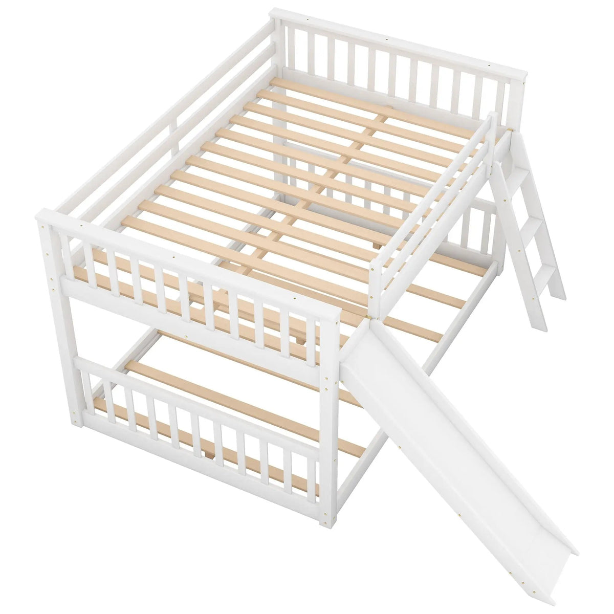 Bunk Bed | Convertible Slide And Ladder | Solid Pine Wood | Easy Access Design