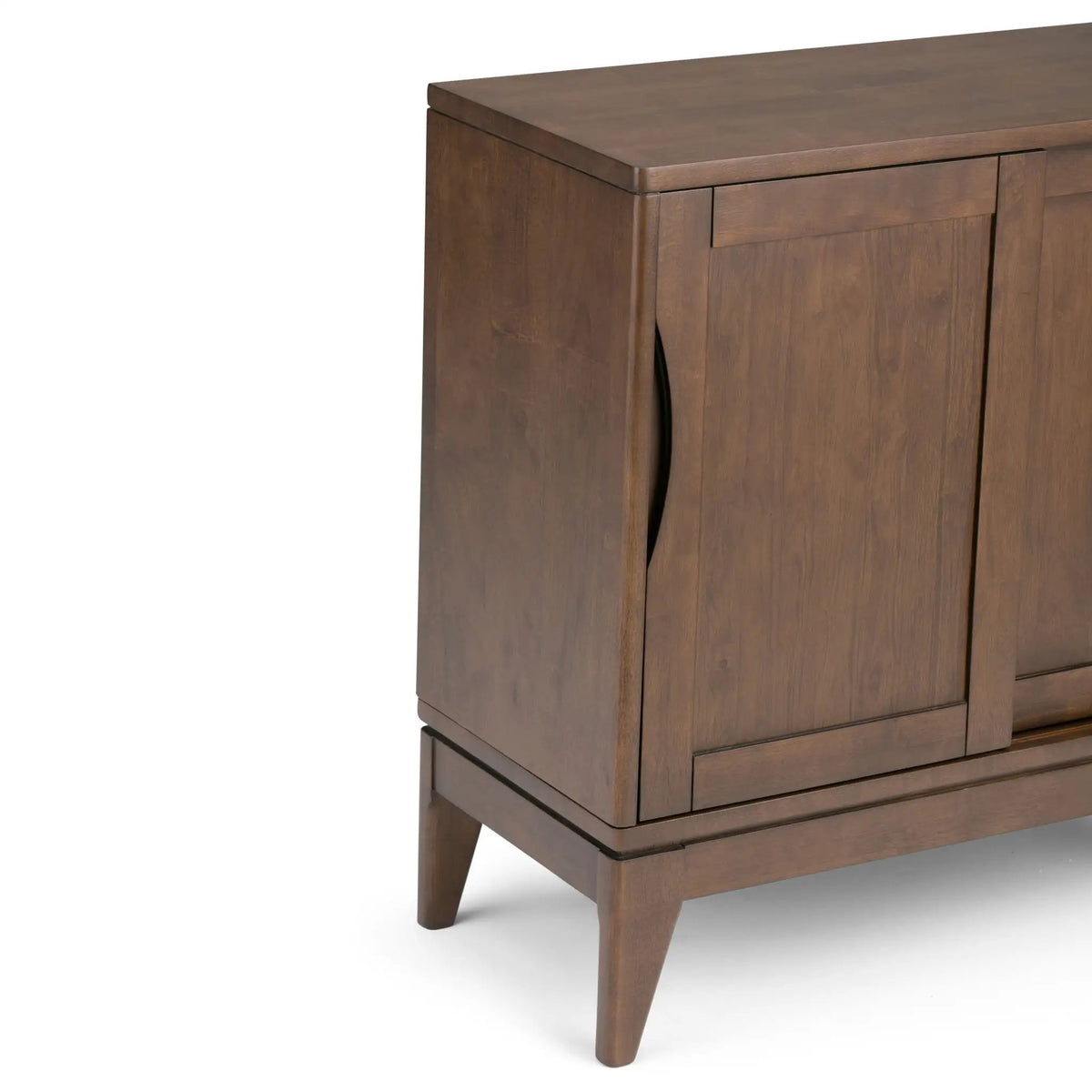 Harper Low Storage Cabinet | Handcrafted Rubberwood | Two Sliding Doors | Two Adjustable Shelves
