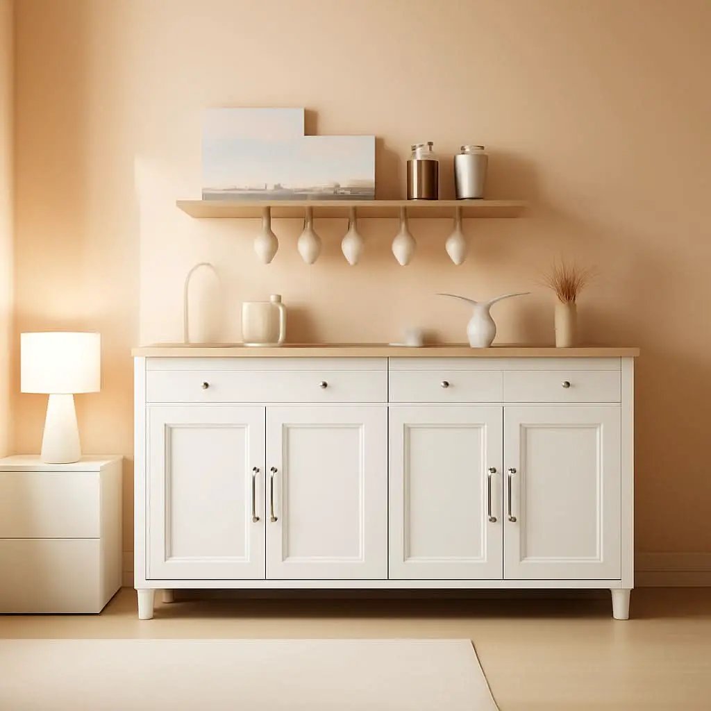 68 Inch Buffet Cabinet With Storage Modern Farmhouse from PriceLows™