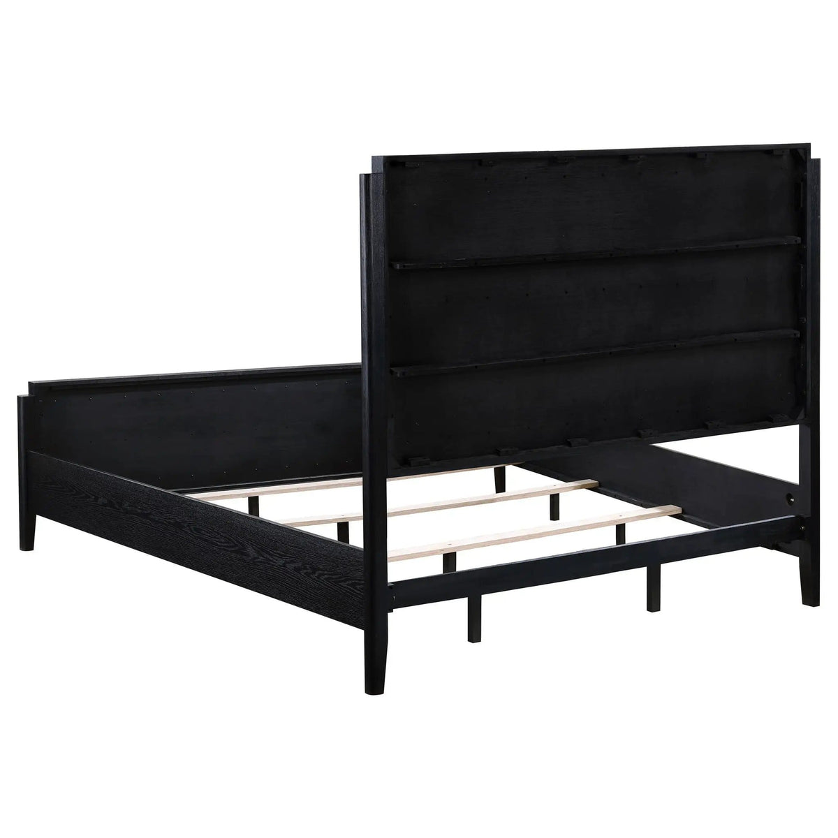 Brookmead 60-inch Upholstered Eastern King Bed | 80 x 85 x 60 in | Wood | Black