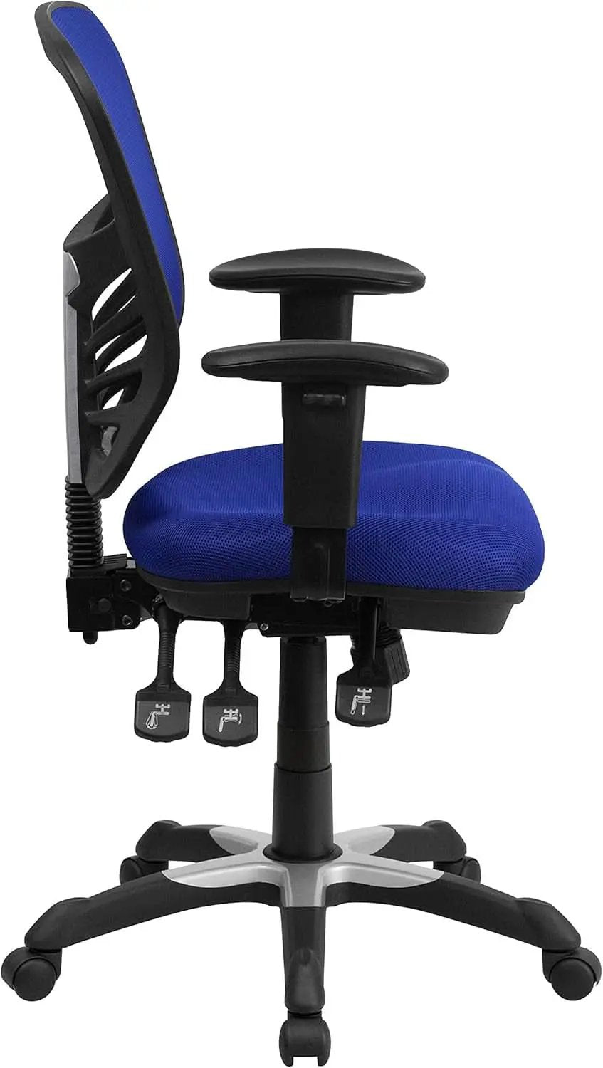 Ergonomic Mesh Office Chair Blue With Adjustable Lumbar from PriceLows™