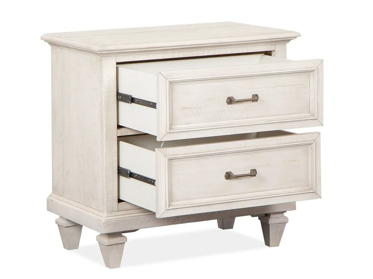 Newport Drawer Nightstand | 18 x 29 x 29 in | Veneer & Wood | Alabaster