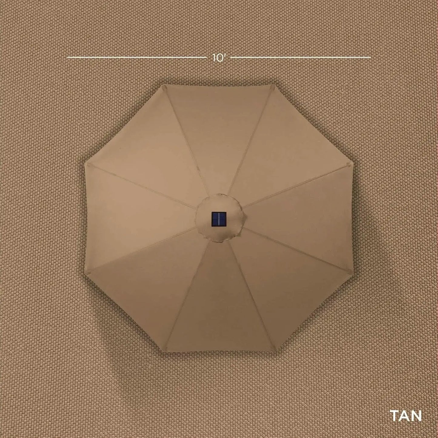 10 Ft Solar LED Patio Umbrella With Tilt Adjustment And UV Resistant Fabric All Weather Use from PriceLows™