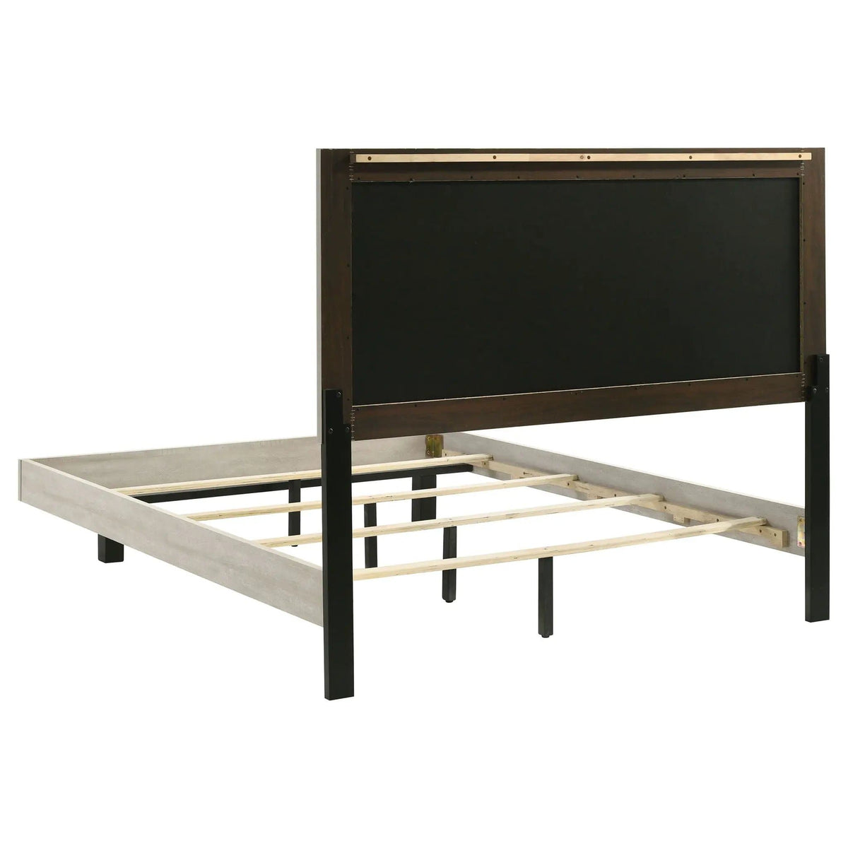 Trenton 54-inch Wood Queen Panel Bed Rustic | 63.5 x 83.75 x 53.75 in | Rubberwood & Engineered Wood | Cream