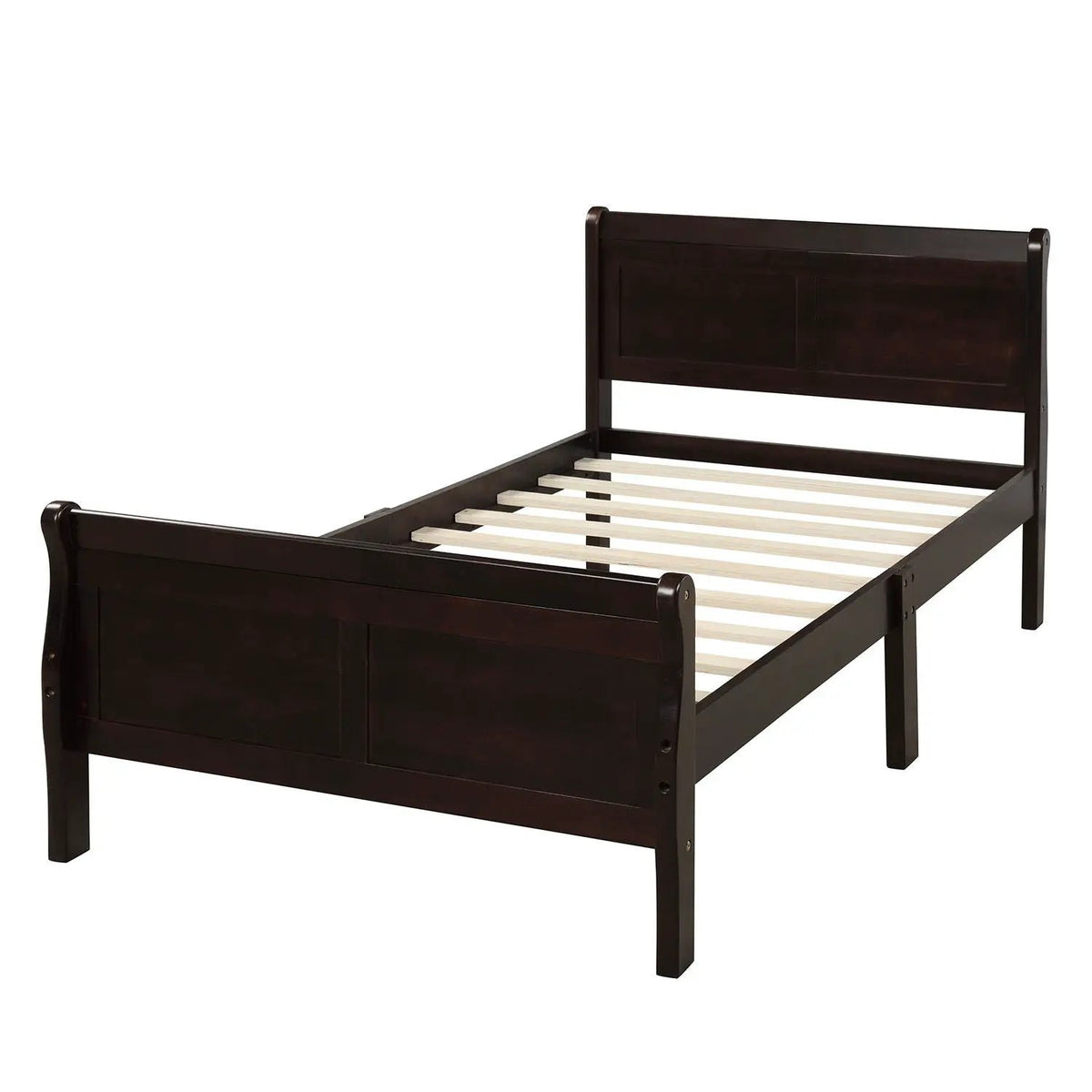 Wood Platform Bed Frame | Headboard Footboard | Wood Slat Support