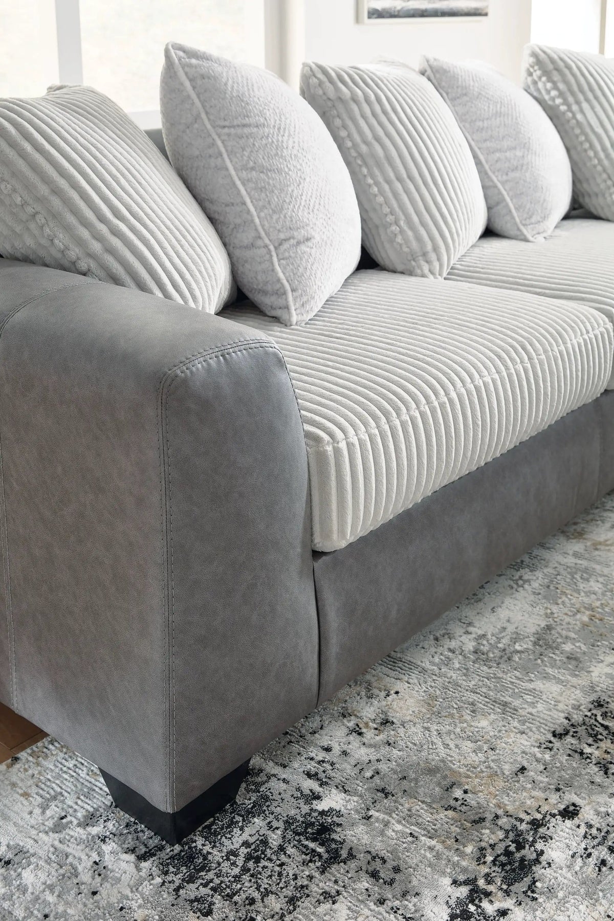 Clairette Court 2 Piece Sectional | 2-Piece Set | Faux Leather | Living Room
