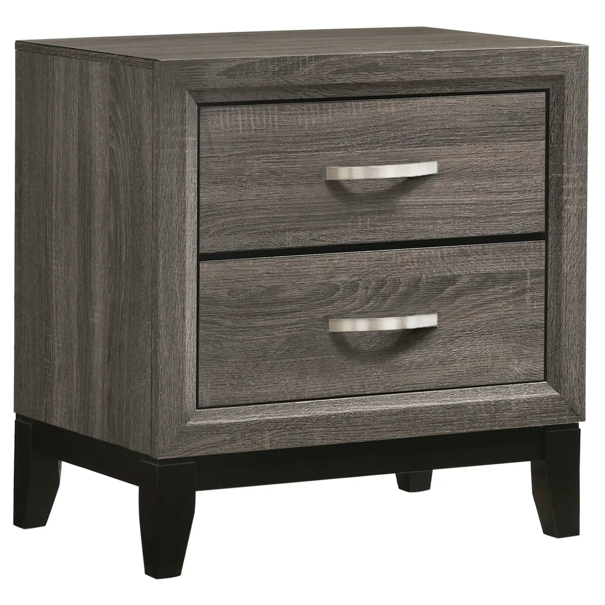 Watson Four-piece Eastern King Bedroom Set Grey | 79.5 x 84.5 x 56.5 in | Rubberwood & Engineered Wood | Oak