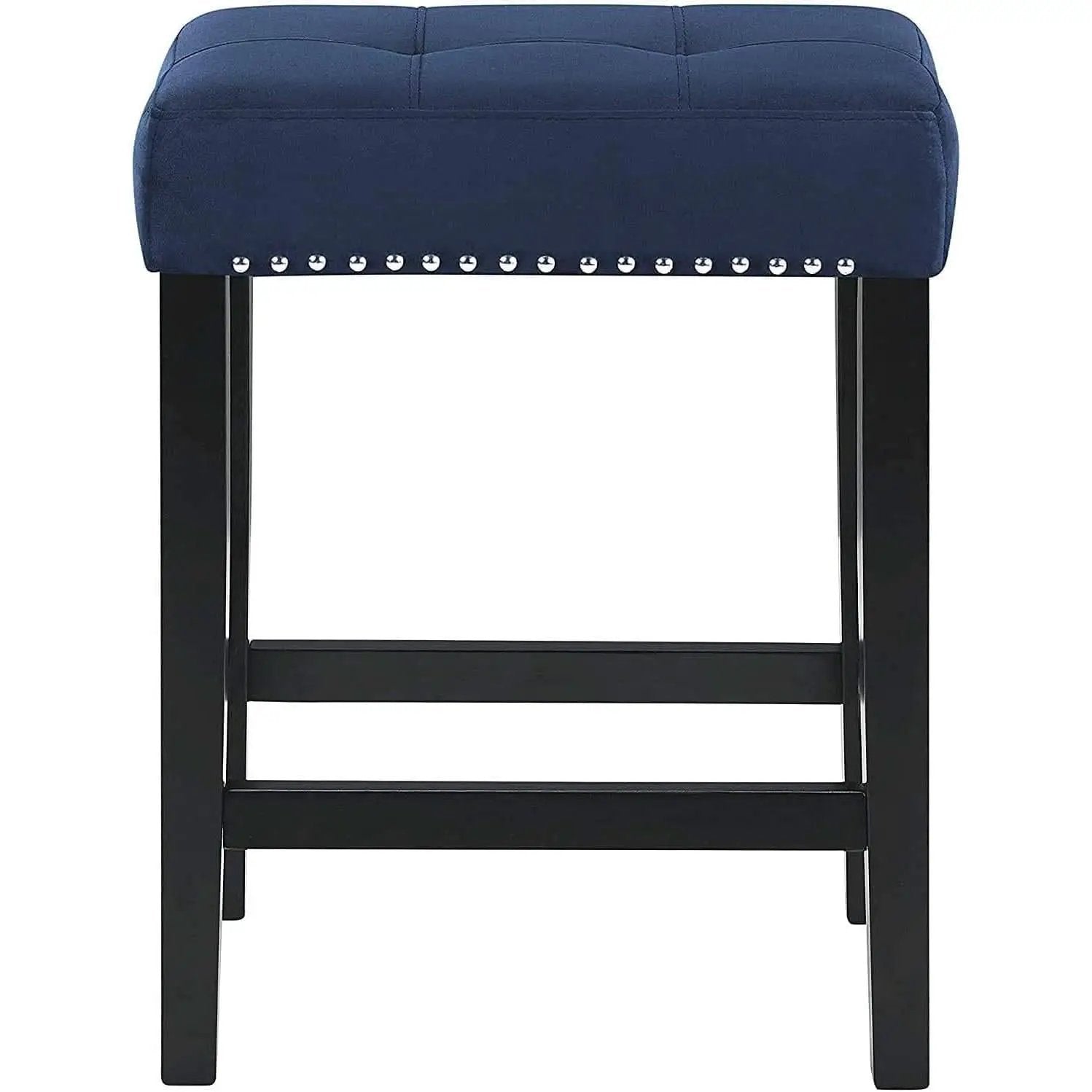 Blue Velvet Bar Table Set With Faux Marble Top 4 Piece from PriceLows™