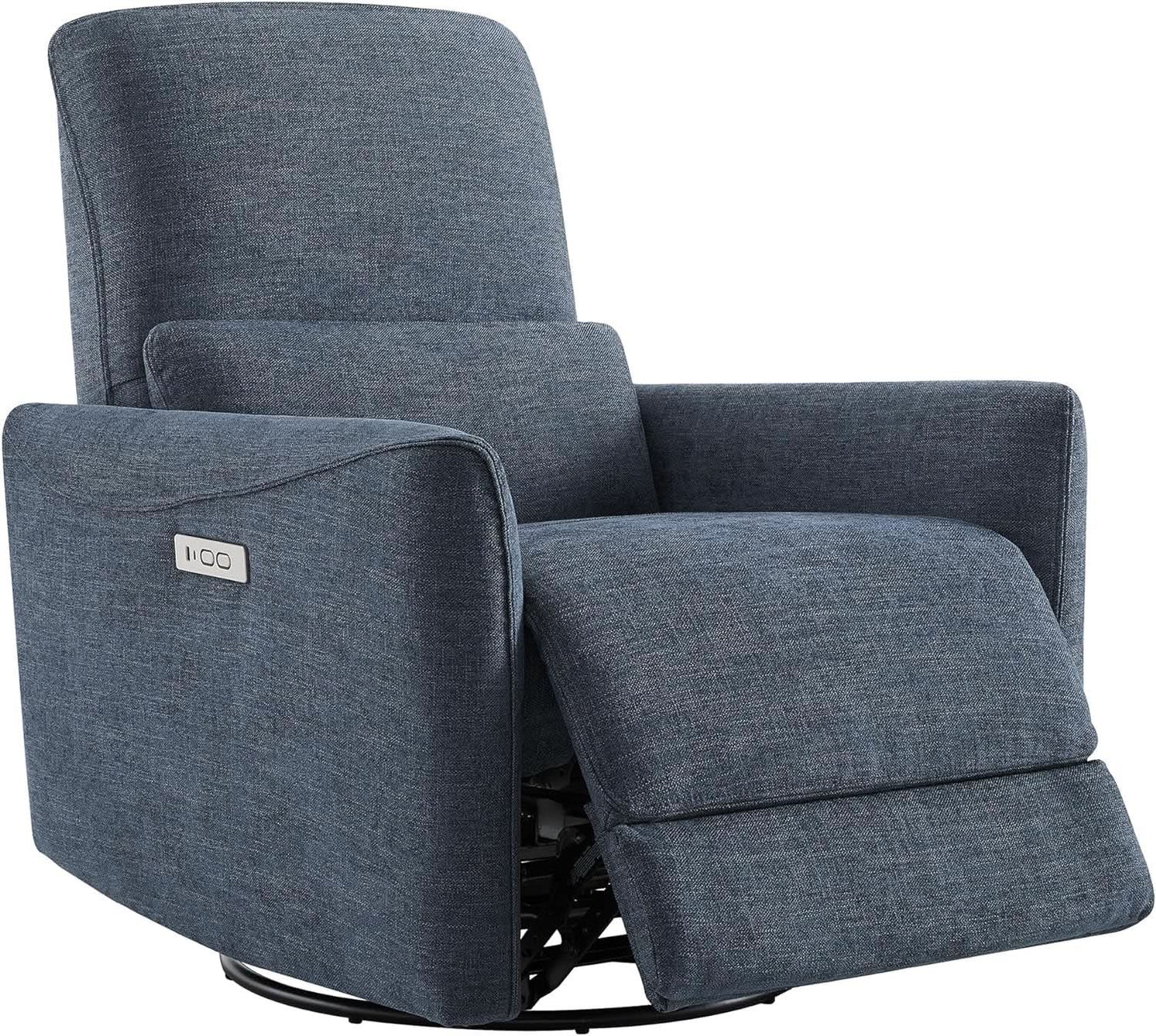 Ink Blue Power Swivel Glider Recliner With USB Charging from PriceLows™