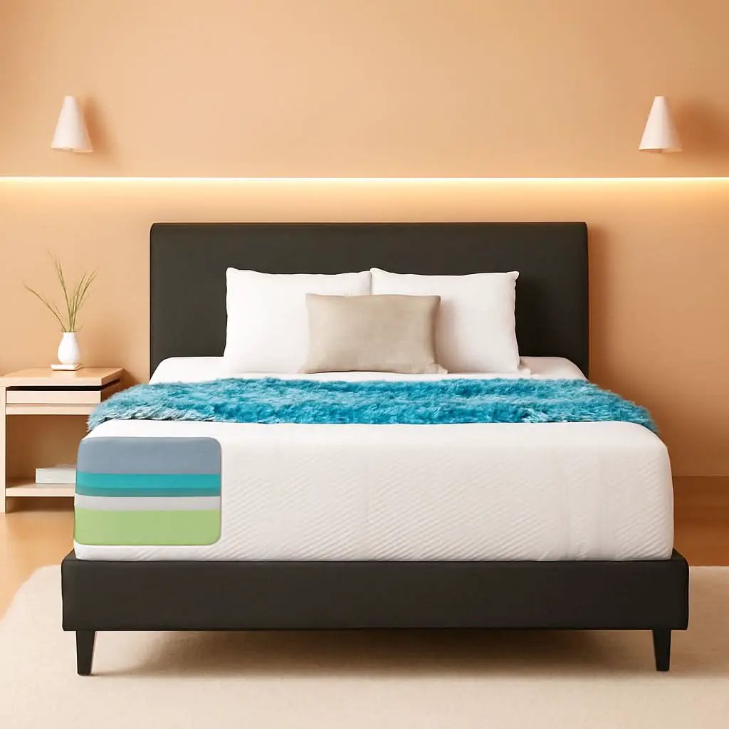 Full Size Charcoal Memory Foam Mattress Triple Layer from PriceLows™