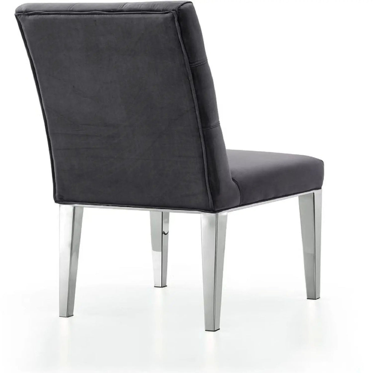 Tufted Dining Chair | Fabric Upholstery | Metal Base | Set Of Two