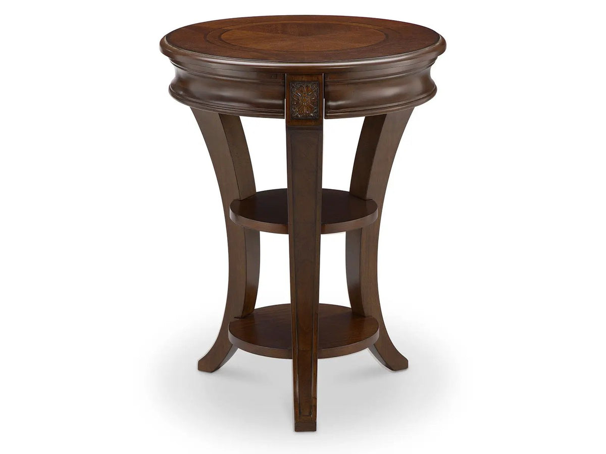 Winslet Oval End Table | Cherry And Walnut Veneers | Warm Cherry Finish | Hardwood Solids
