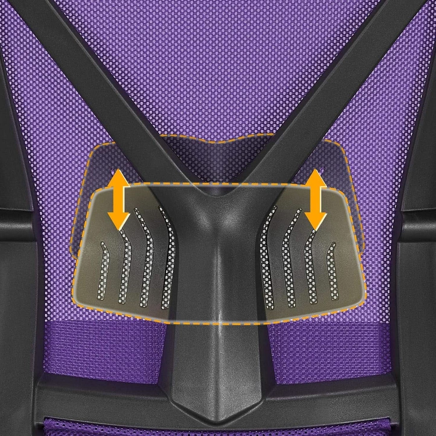 Ergonomic Purple Mesh Office Desk Chair With Lumbar Support from PriceLows™