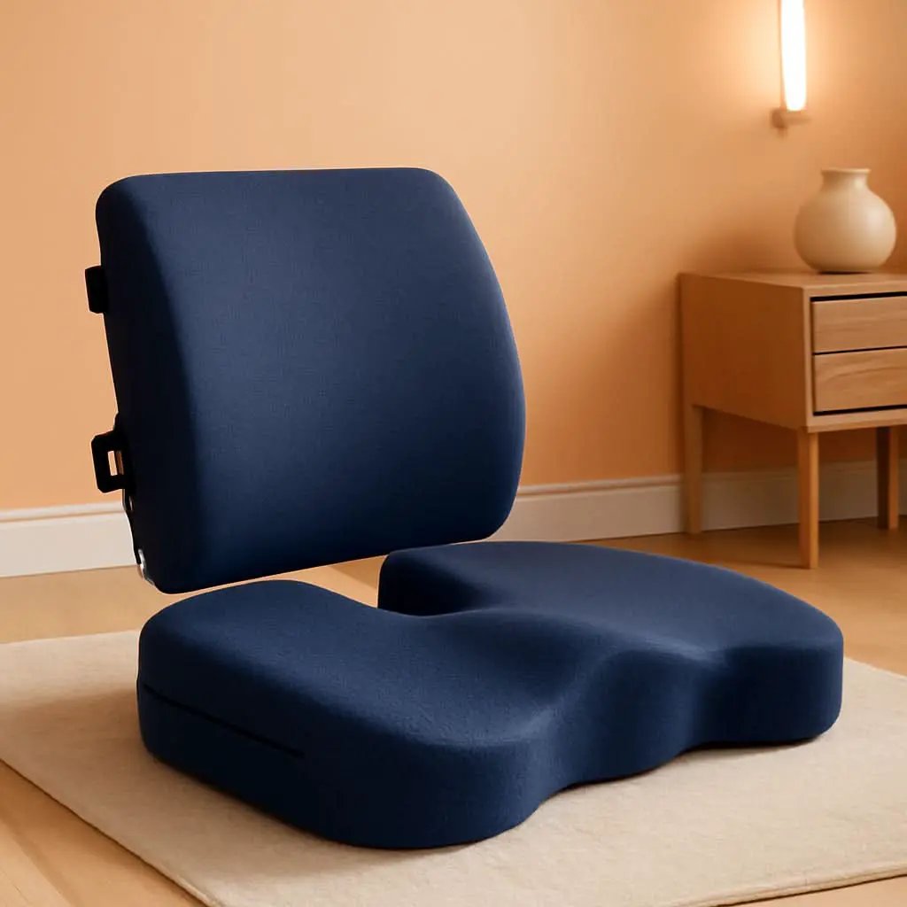 XL Memory Foam Seat Cushion With Lumbar Support Non Slip from PriceLows™
