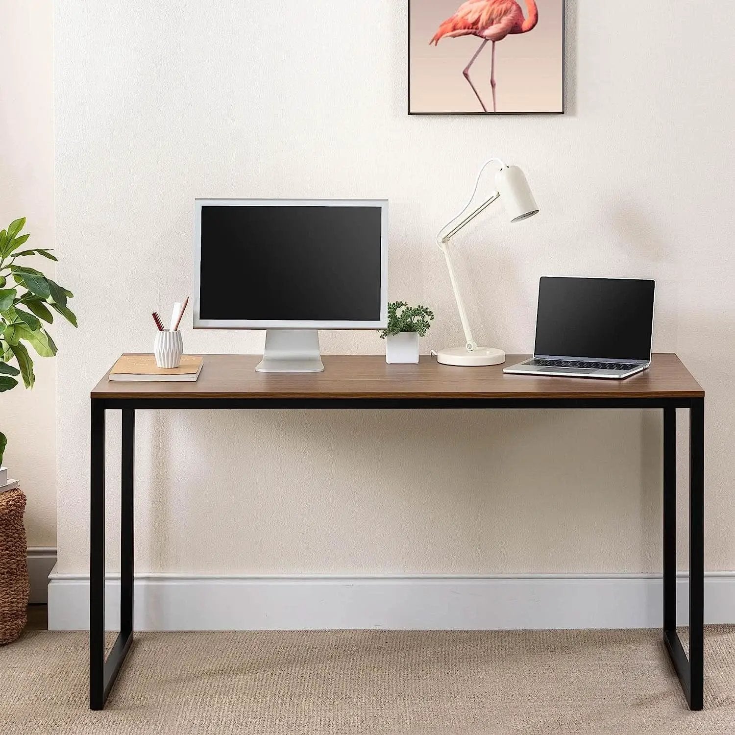 Black Frame Office Desk With Easy Assembly And Sturdy Build from PriceLows™