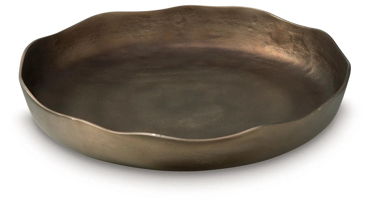 Wallmen Decorative Tray | Champagne Gold Finish | Cast Aluminum | 20.5 Inch Square