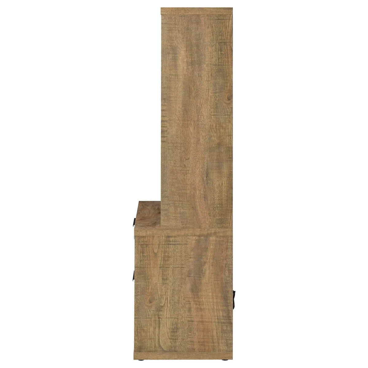 Westpark 3-shelf Bookcase USB and Lockable Drawer Mango | 19.75 x 15.5 x 61.25 in | Engineered Wood & Veneer | Home Office