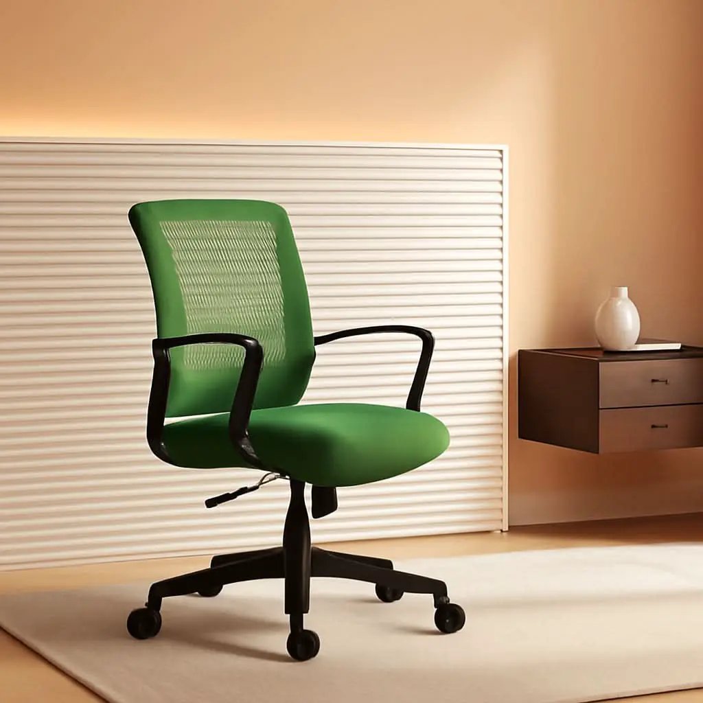 Ergonomic Green Mesh Office Chair With Lumbar Support from PriceLows™