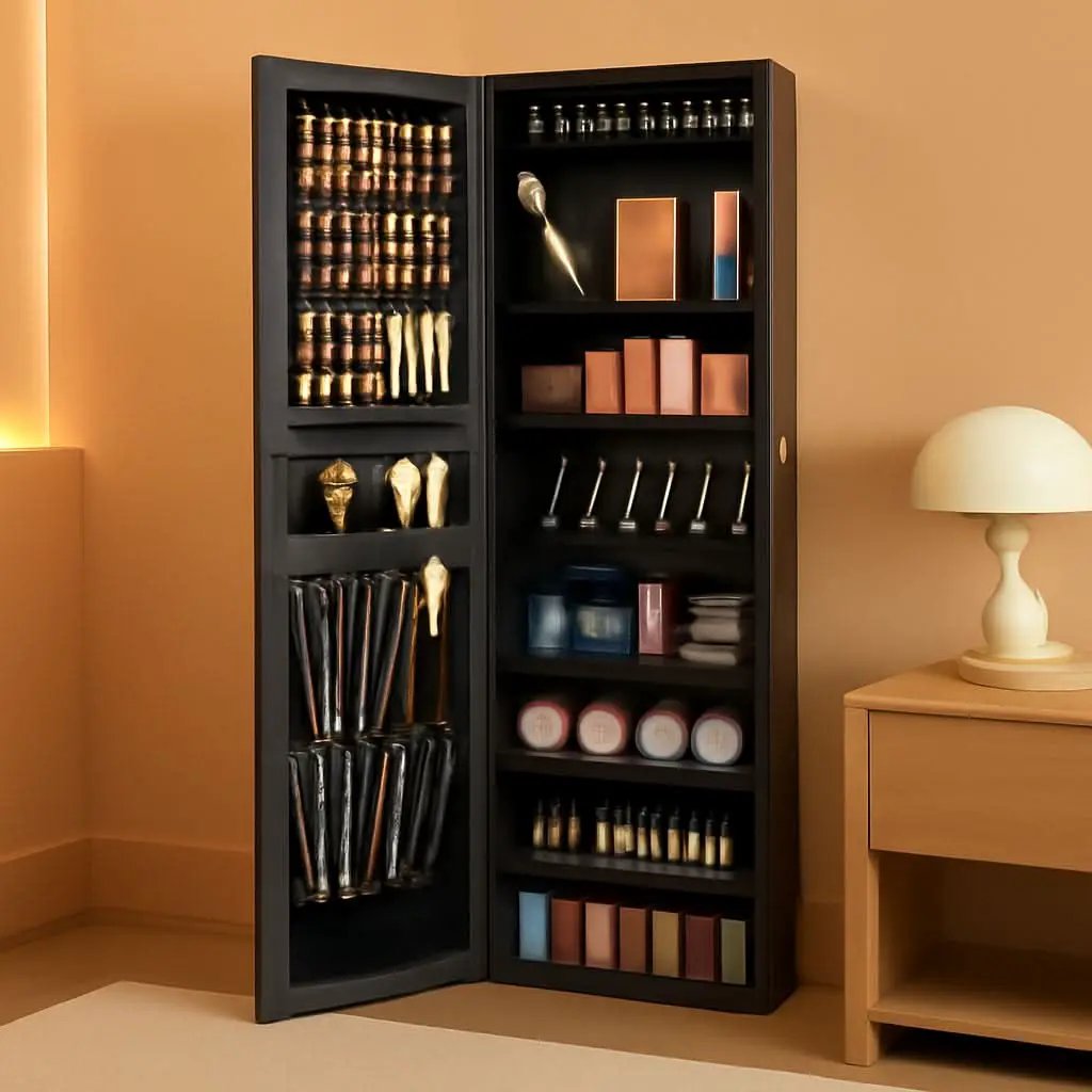 Mirror Jewelry Cabinet Armoire Wall Mounted Lockable from PriceLows™