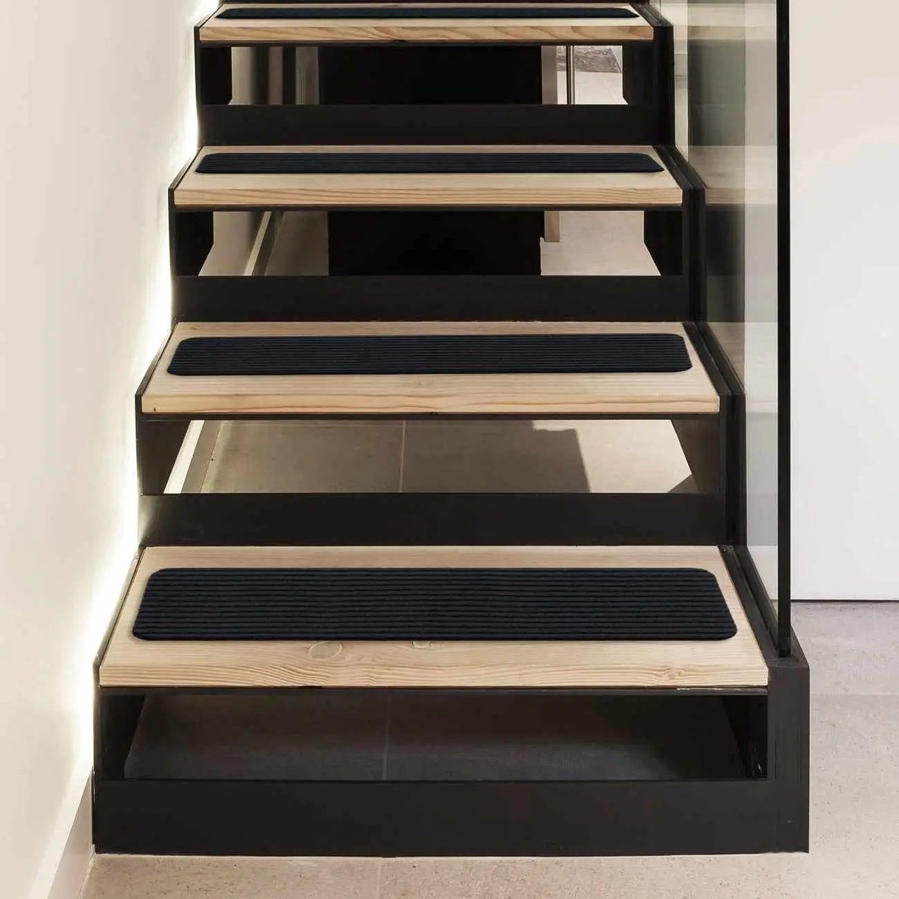 Basic Stair Tread Rugs, Black from PriceLows™