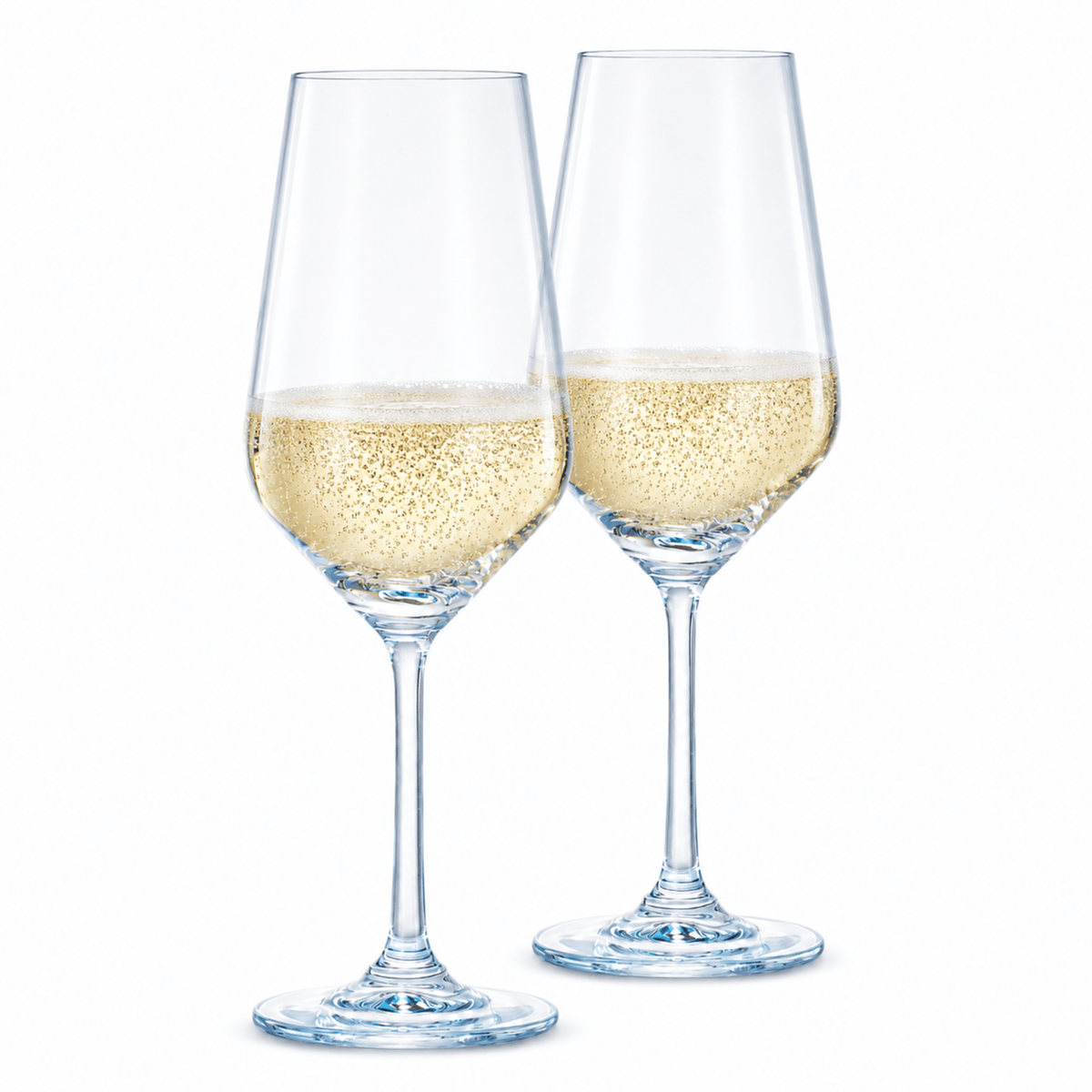 Monet Stemmed Wine Glassware, Blue (Style 2) | 12 oz | Set of 2 | Entertaining