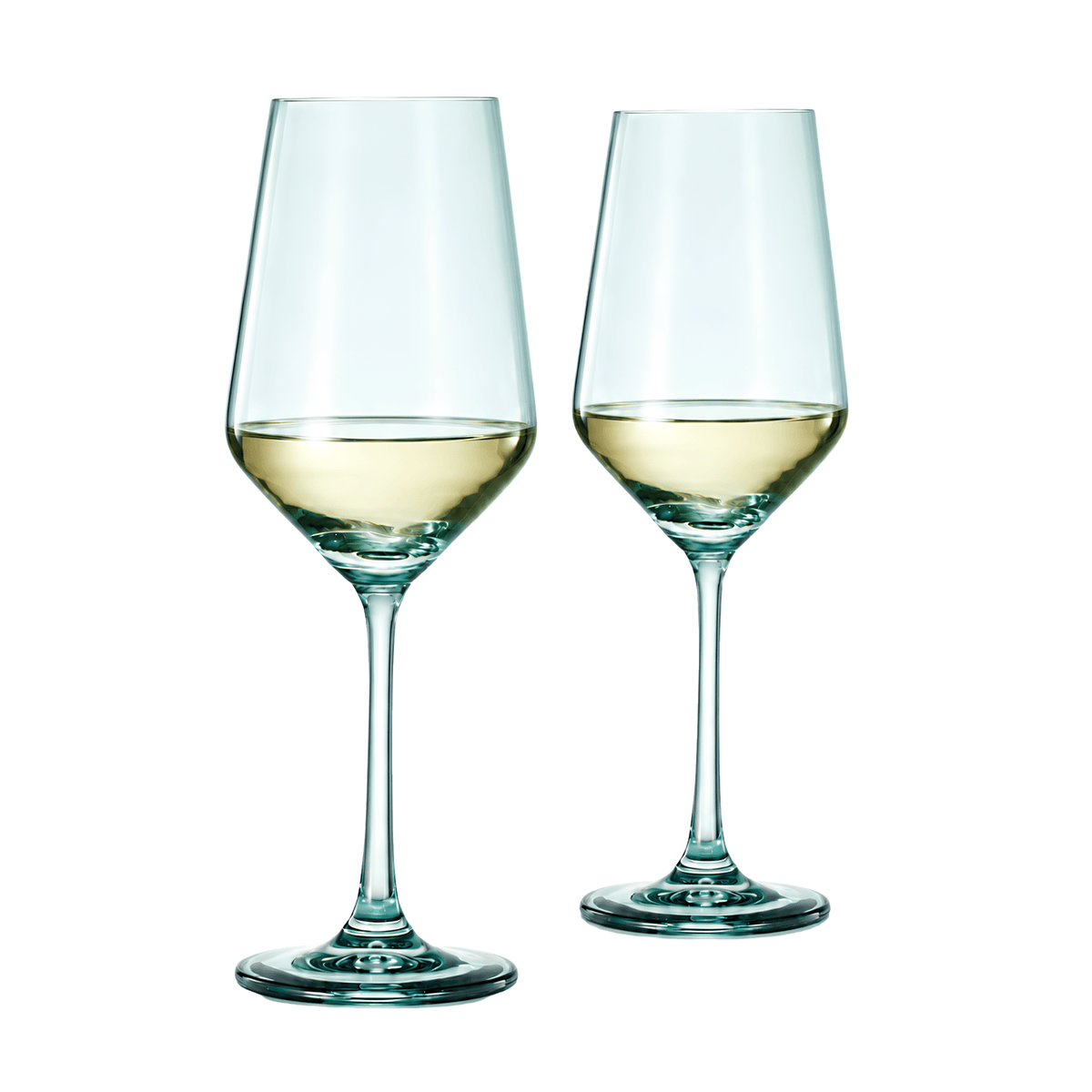 Tonal Stemmed Wine Glassware, Forest Green (Style 2) | 12 oz | Set of 2 | Entertaining
