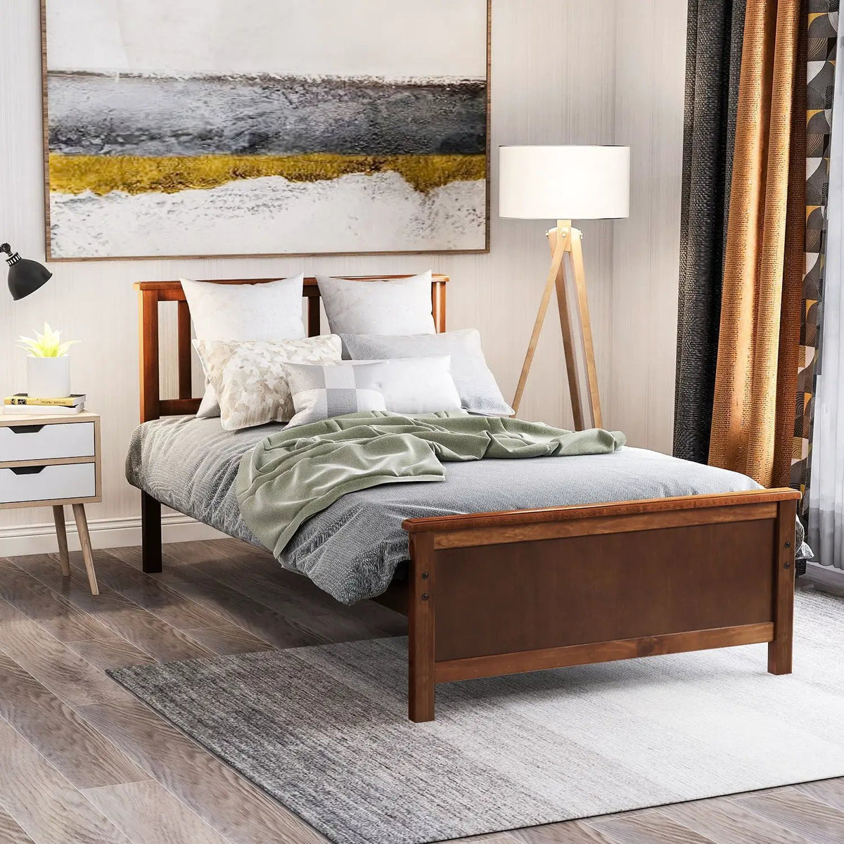 Platform Bed | Wood Slat Support | Headboard And Footboard