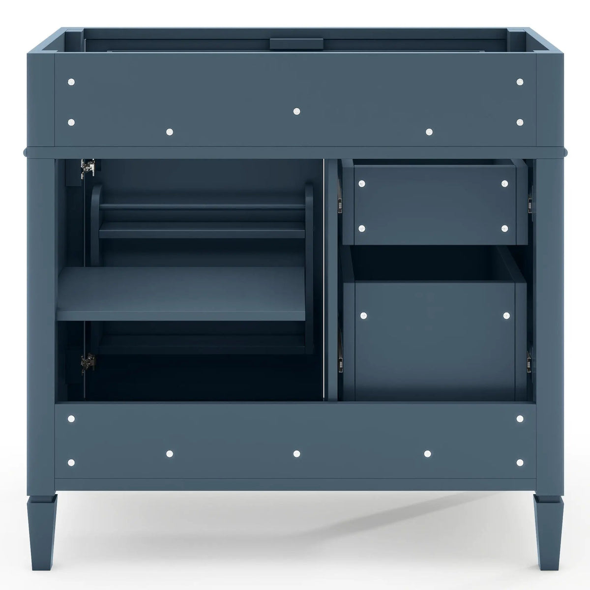 Bathroom Vanity | 3 Drawers | Blue Finish | Tip Out