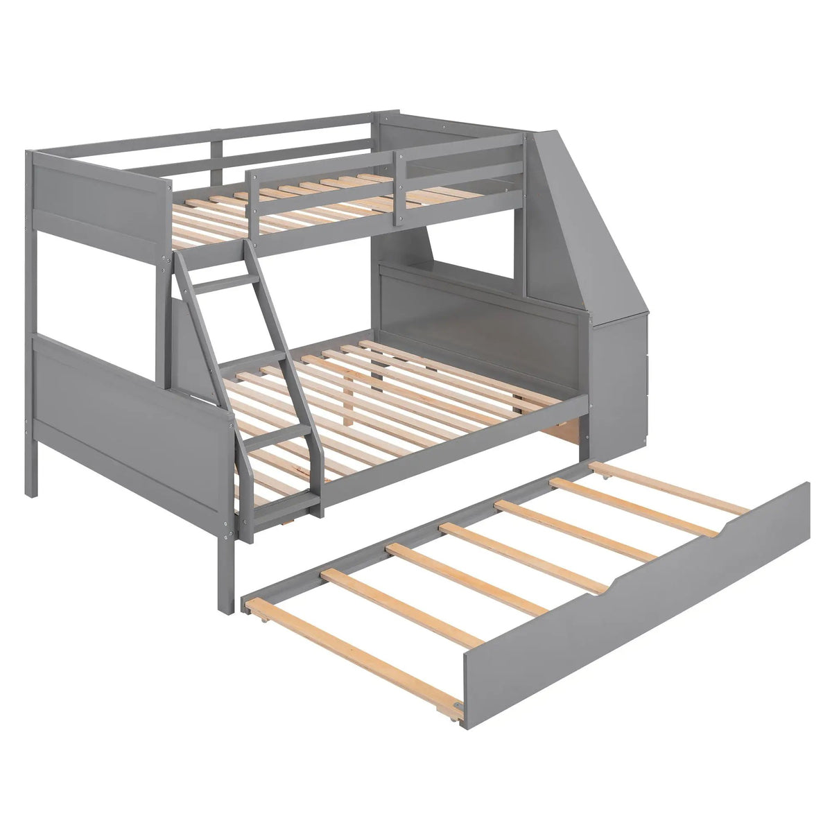 Bunk Bed | Trundle | Integrated Desk | 3 Storage Drawers