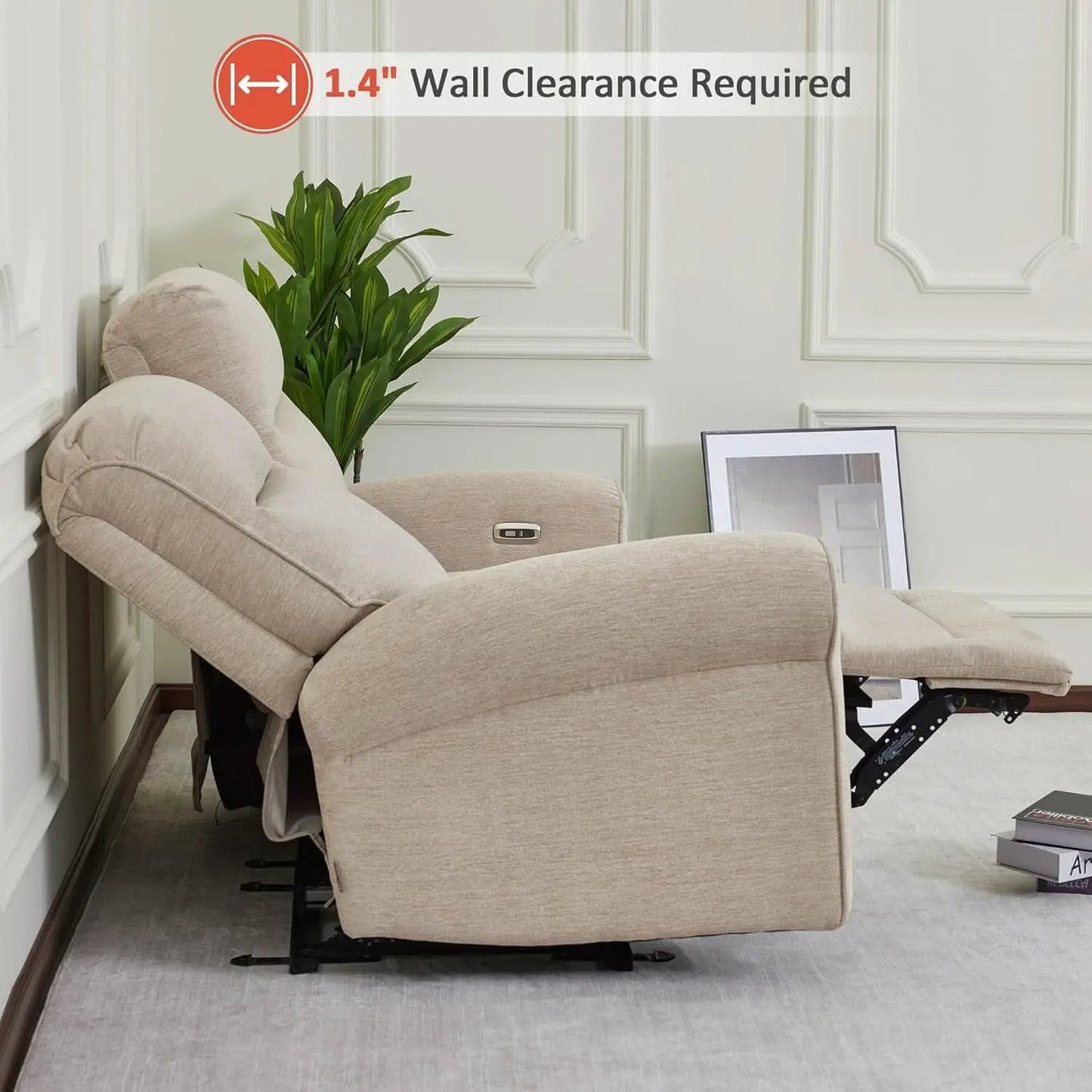 64.6 Inch Wall Hugging Auto Power Recline Loveseat from PriceLows™