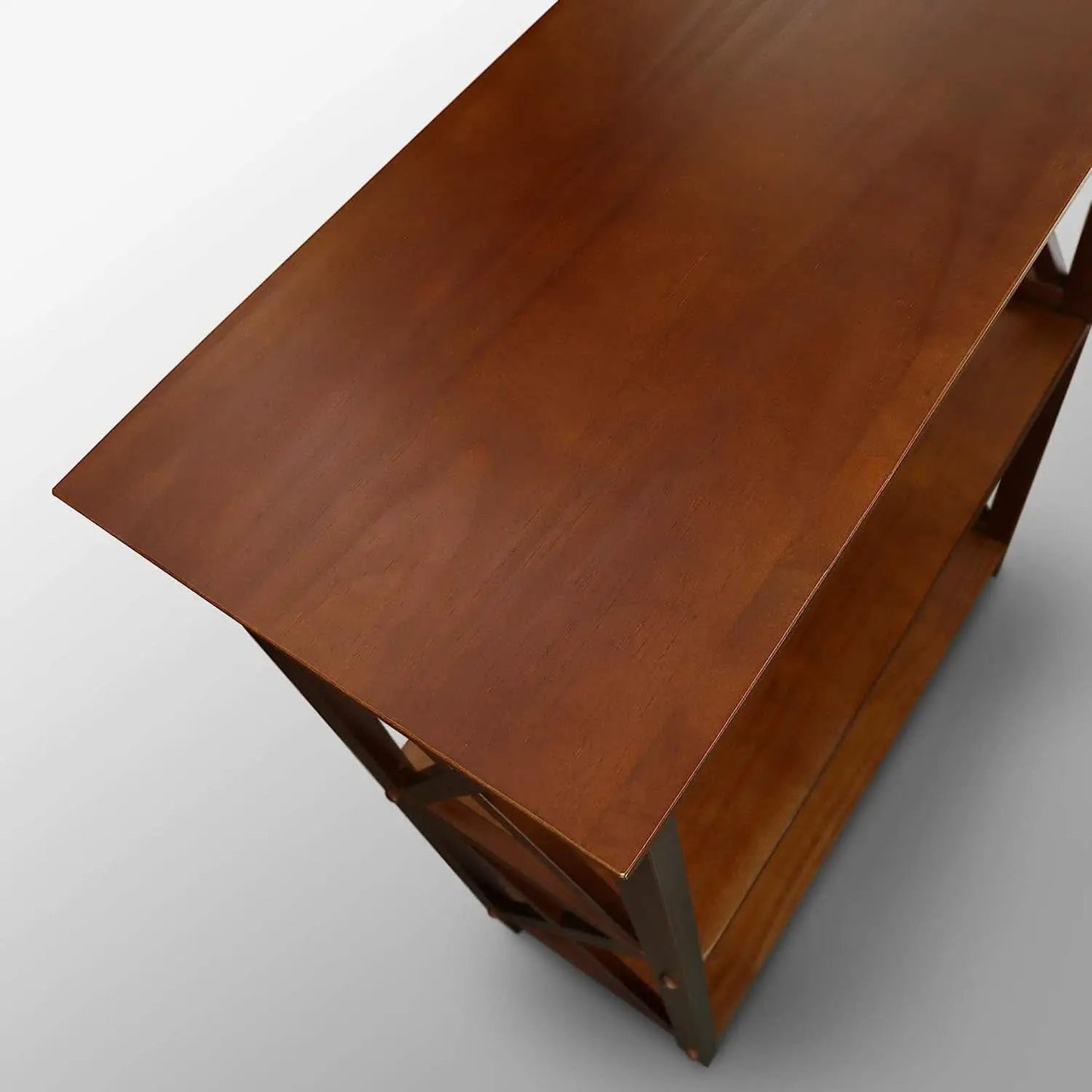 Shelf Bookcase With X Design Three Shelf Storage For Books from PriceLows™