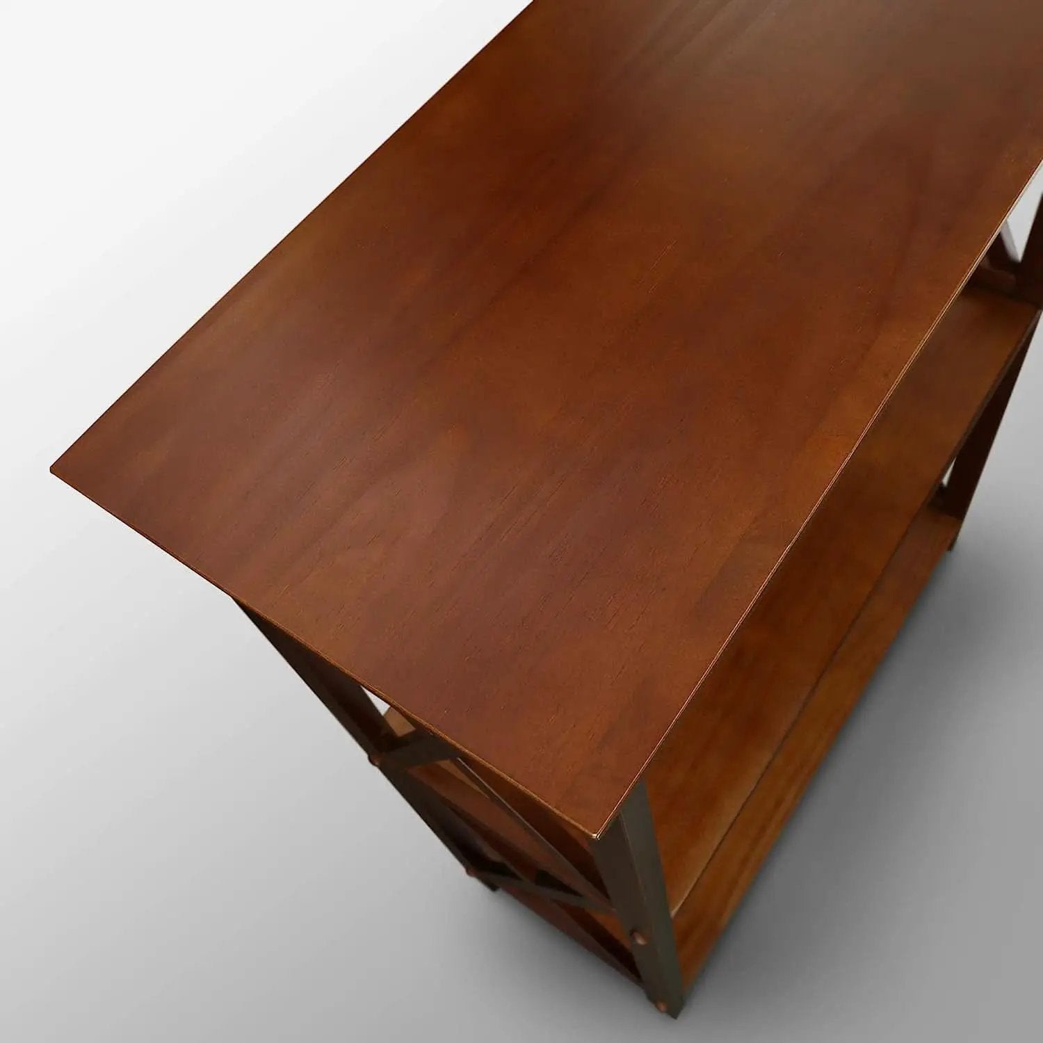 Shelf Bookcase With X Design Three Shelf Storage For Books from PriceLows™
