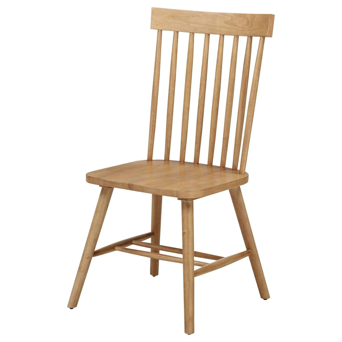 Andrews Windsor Spindle Back Dining Side Chair Light Ash (Set of 2) | 19 x 21.25 x 39.25 in | Rubberwood & Veneer | Dining Room