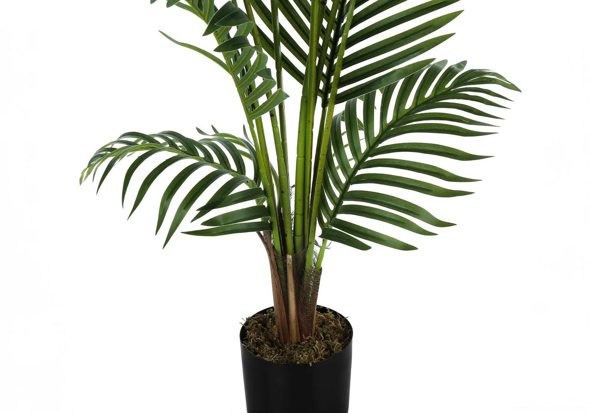 57 Inch Artificial Palm Tree | 11 Real Touch Palm Leaves | Indoor Faux Floor Plant | Potted