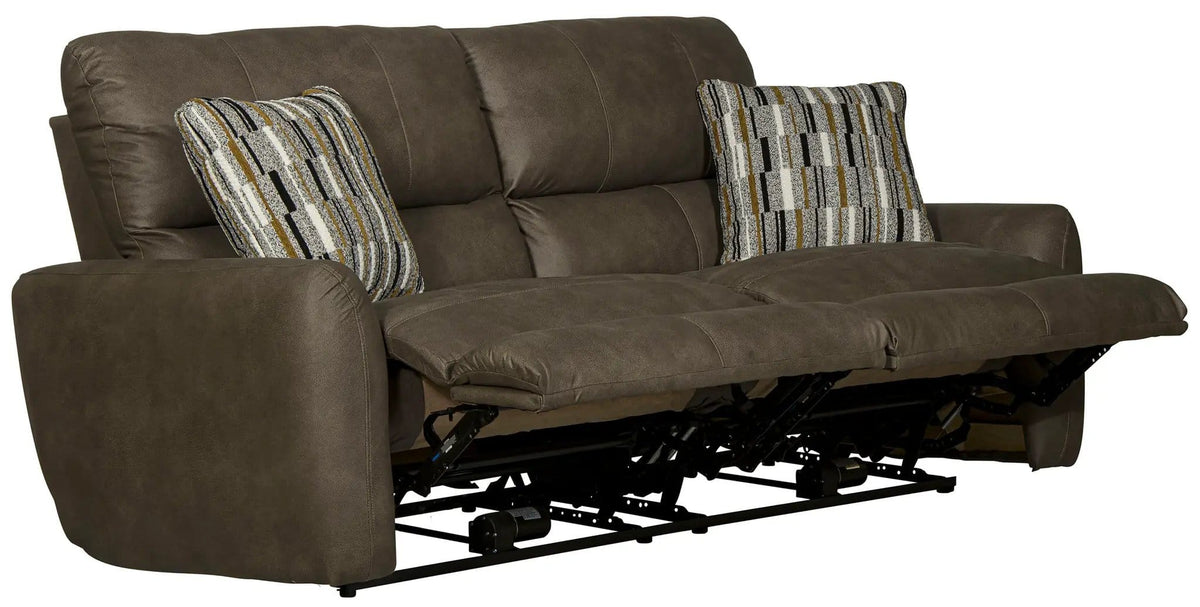 Dorian Reclining Sofa | 4 Pieces | Faux Leather & Fabric | Living Room