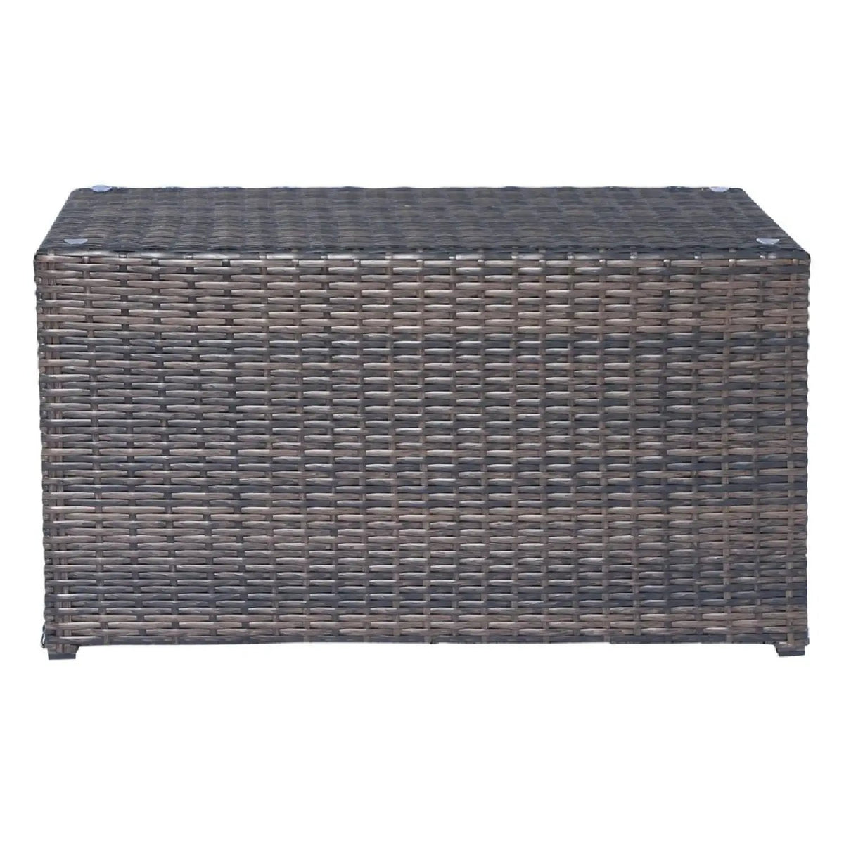 Outdoor Conversation Set | Fire Pit Included | 5 Inch Olefin Cushions | Espresso HDPE Wicker